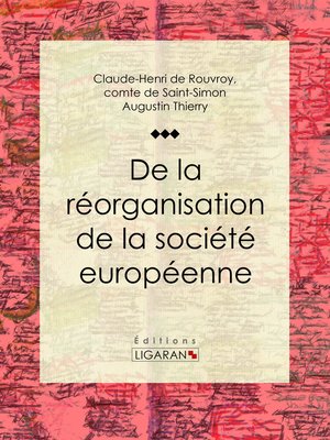 cover image of De la réorganisation de la société européenne